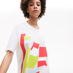 Wo Art-Print Cotton T-Shirt | Lacoste Womens
