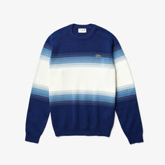 Made In France Degraded Cotton Crew Neck Sweater | Lacoste Mens