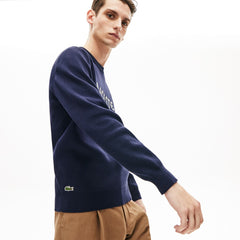 Lettering Print Cotton Heritage Sweater | Lacoste Mens