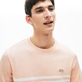 Cotton-Linen Stripe T-shirt | Lacoste Mens