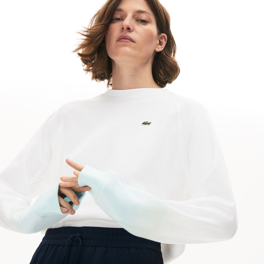 Wo Made in France Crew Neck Organic Cotton Sweatshirt | Lacoste Womens
