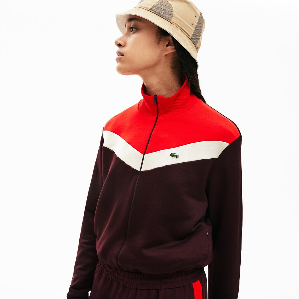 Wo Color-Block Fleece Zip Up Sweatshirt | Lacoste Womens