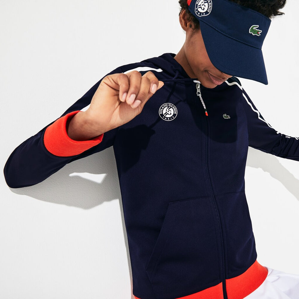 Wo SPORT Roland Garros Hooded Zip-Up Jacket | Lacoste Womens