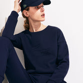 Wo SPORT Oversize Croc Cotton-Blend Sweatshirt | Lacoste Womens