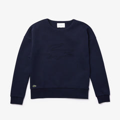 Wo SPORT Oversize Croc Cotton-Blend Sweatshirt | Lacoste Womens