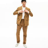 Cotton-Linen Double-Breasted Jacket | Lacoste Mens