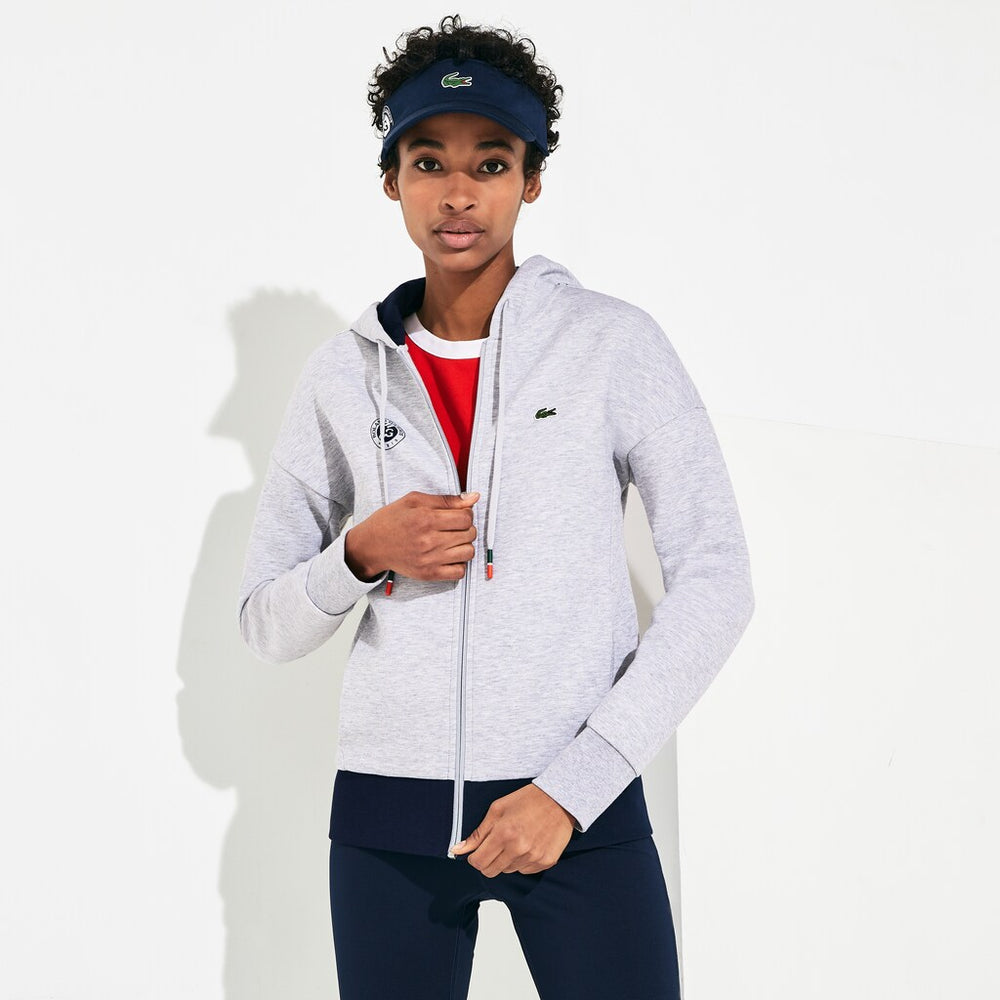 Wo SPORT Roland Garros Print Zip-Up Sweatshirt | Lacoste Womens
