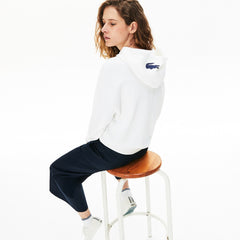 Wo Signature Wide Hooded Fleece Sweatshirt | Lacoste Womens