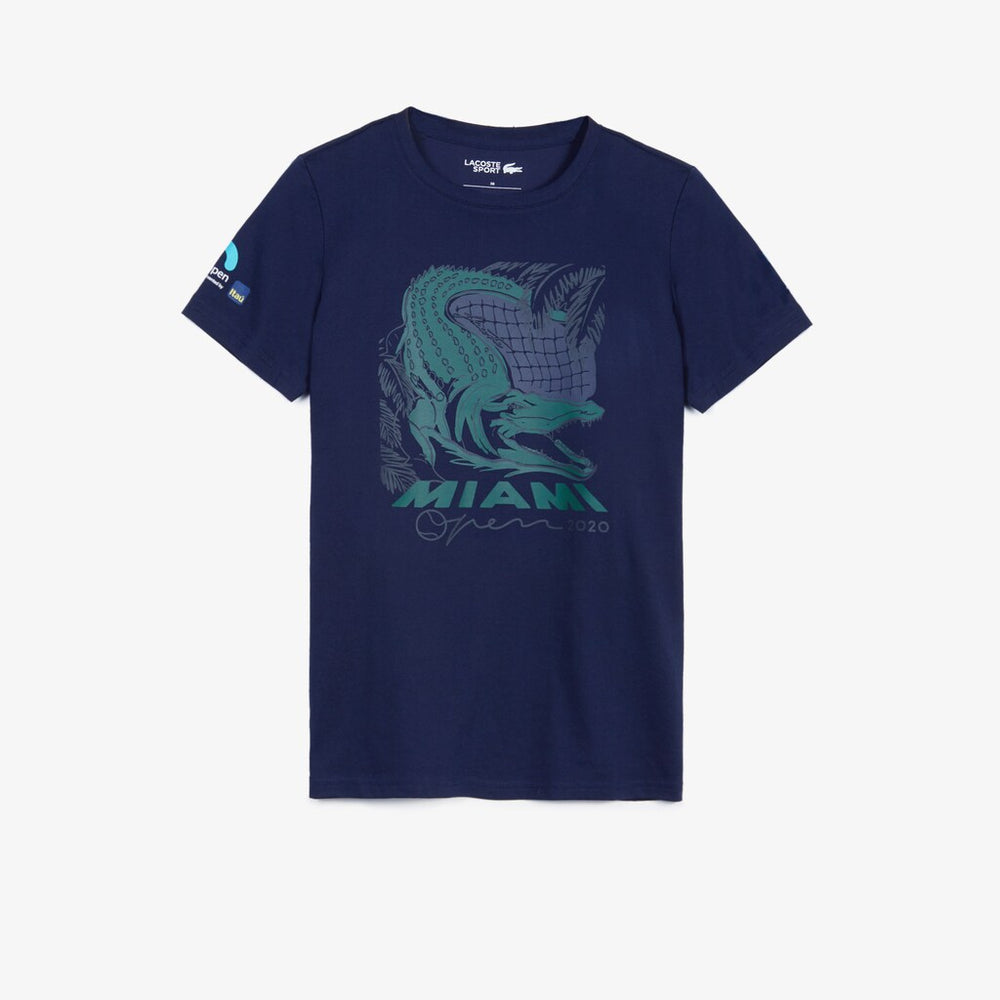 Wo SPORT Miami Open Crocodile Print T-shirt | Lacoste Womens