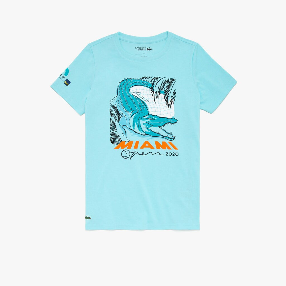 Wo SPORT Miami Open Crocodile Print T-shirt | Lacoste Womens