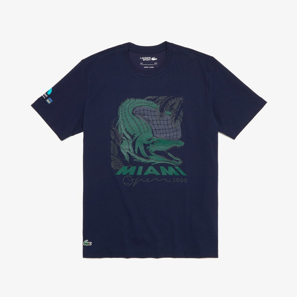 SPORT Miami Open Crocodile Print T-shirt | Lacoste Mens