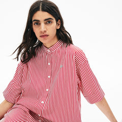 Wo LIVE Striped Cotton Maxi Dress | Lacoste Womens