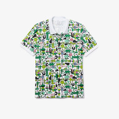 Unisex Lacoste x Jeremyville Print Regular Fit Piqué Polo Shirt | Lacoste Mens|Womens