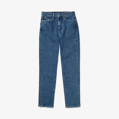 Wo LIVE High-Rise Washed Cotton Jeans | Lacoste Womens
