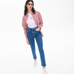 Wo LIVE High-Rise Washed Cotton Jeans | Lacoste Womens