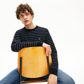 Striped Textured Cotton Sweater | Lacoste Mens