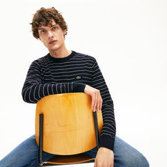 Striped Textured Cotton Sweater | Lacoste Mens