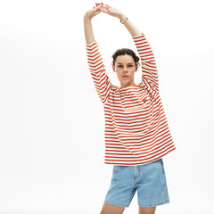 Wo Cotton Nautical Striped T-Shirt | Lacoste Womens