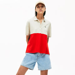 Wo Relaxed-Fit Lightweight Color-Block Piqué Polo | Lacoste Womens