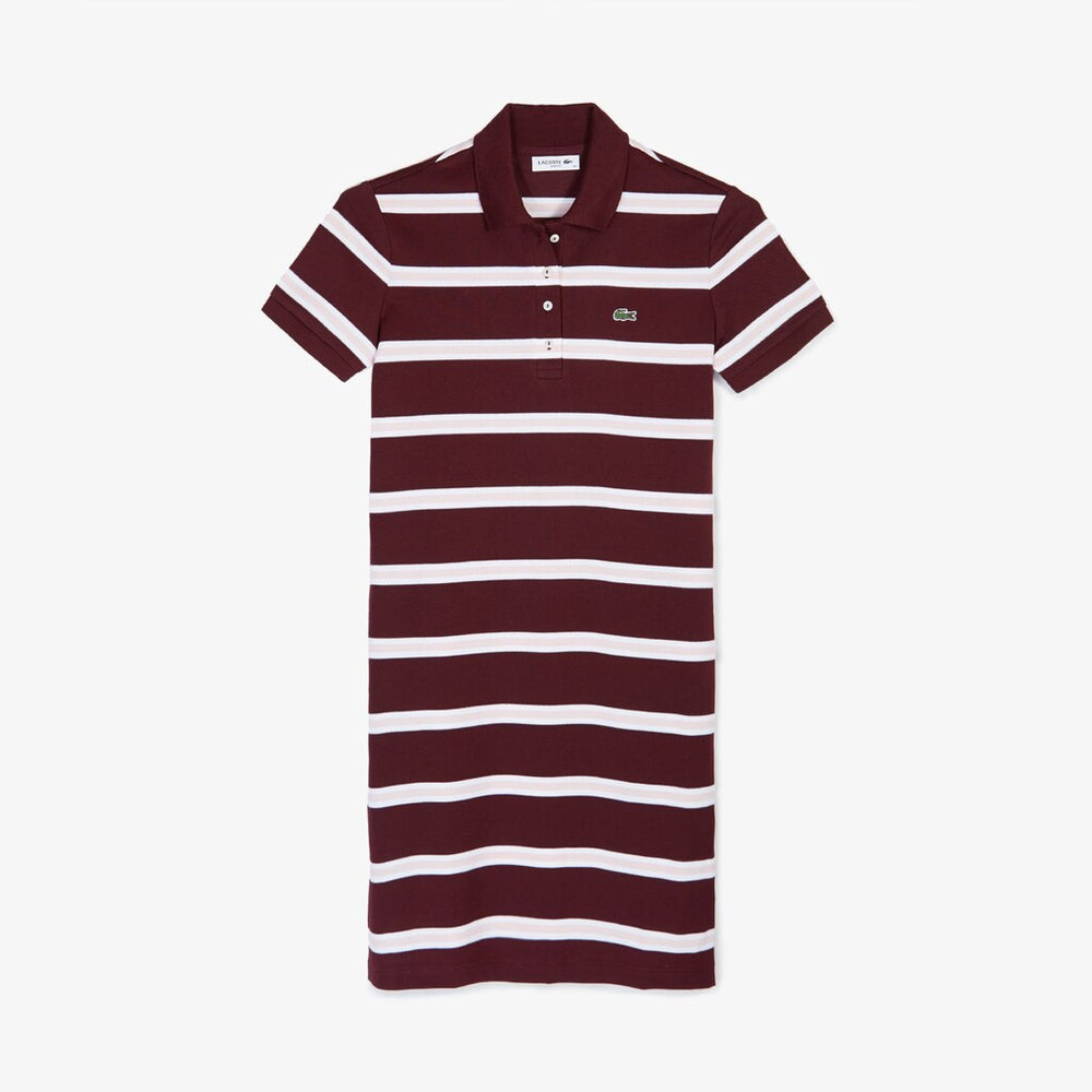 Wo Striped Stretch Cotton Polo Dress | Lacoste Womens
