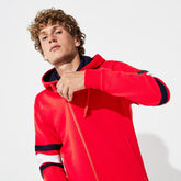 SPORT Striped-Sleeve Hooded Zip Sweatshirt | Lacoste Mens