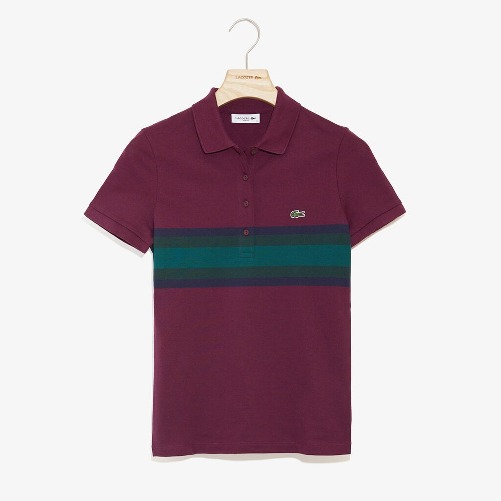 Wo Color Block Stripe Polo | Lacoste Womens