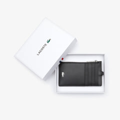 Fitzgerald Leather Neck Strap Zippered Card Holder | Lacoste Mens