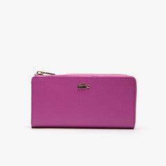 Wo Chantaco Piqué Leather 8-Card Zip Wallet | Lacoste Womens