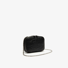 Wo Croco Crew Quilted Leather Zippered Shoulder Bag | Lacoste Womens