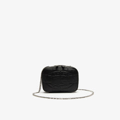 Wo Croco Crew Quilted Leather Zippered Shoulder Bag | Lacoste Womens