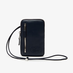 L.12.12 Neck Strap Leather Mini Flat Bag | Lacoste Mens