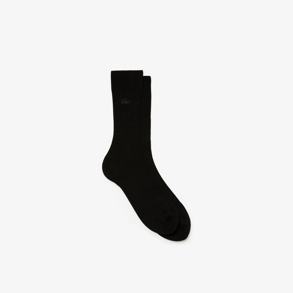 Ribbed Cotton Blend Socks | Lacoste Mens