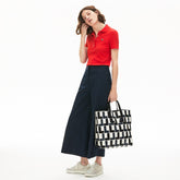 Wo Fashion Show Monogram Leather Double Tote | Lacoste Womens