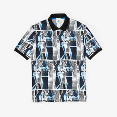 Unisex LIVE Loose Fit Graphic Print Cotton Polo Shirt | Lacoste Mens