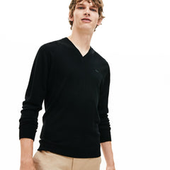 V-neck Wool Jersey Sweater | Lacoste Mens