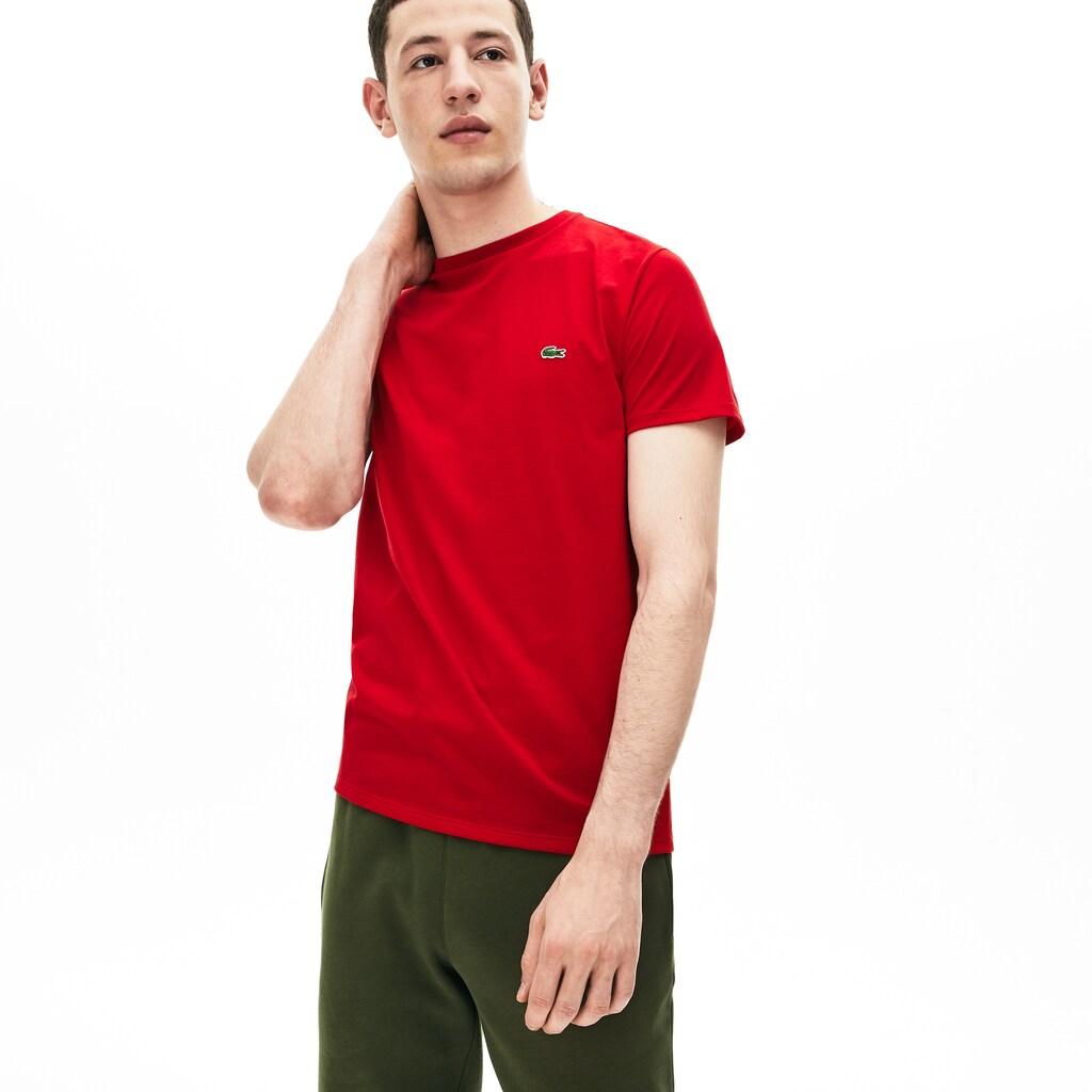 Crew Neck Pima Cotton T-Shirt | Lacoste Mens