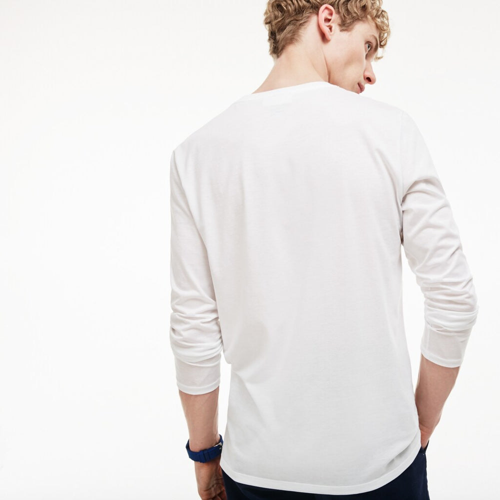 V-neck Pima Cotton Jersey T-shirt | Lacoste Mens