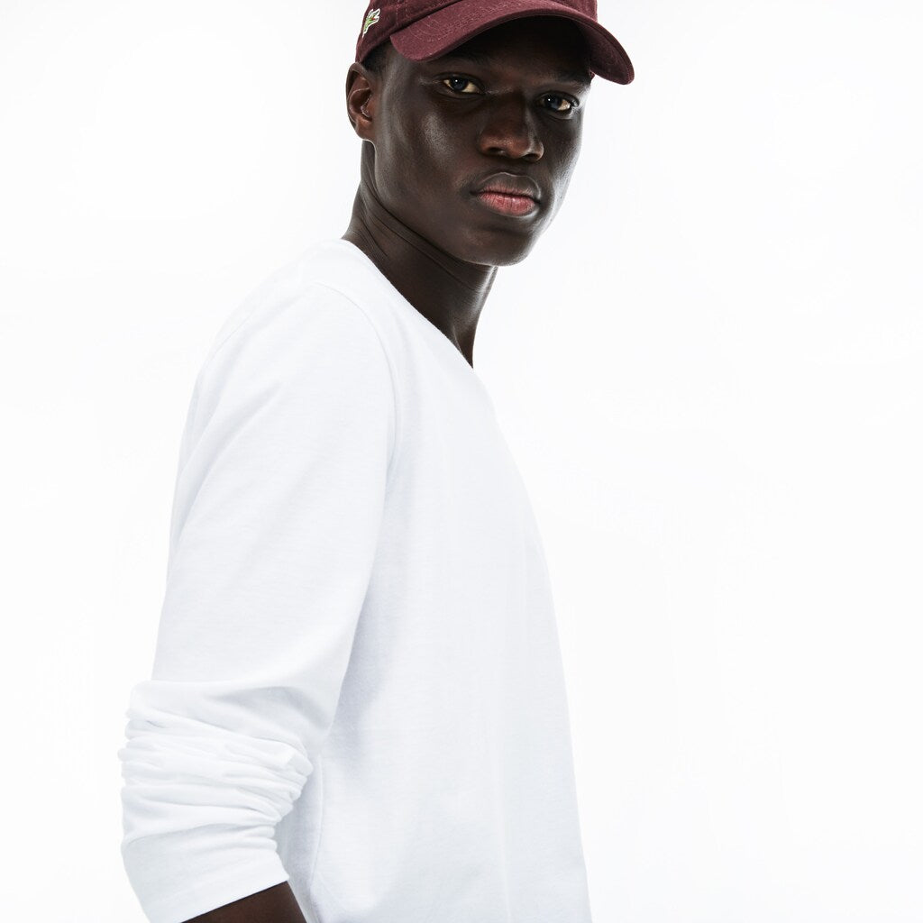 V-neck Pima Cotton Jersey T-shirt | Lacoste Mens
