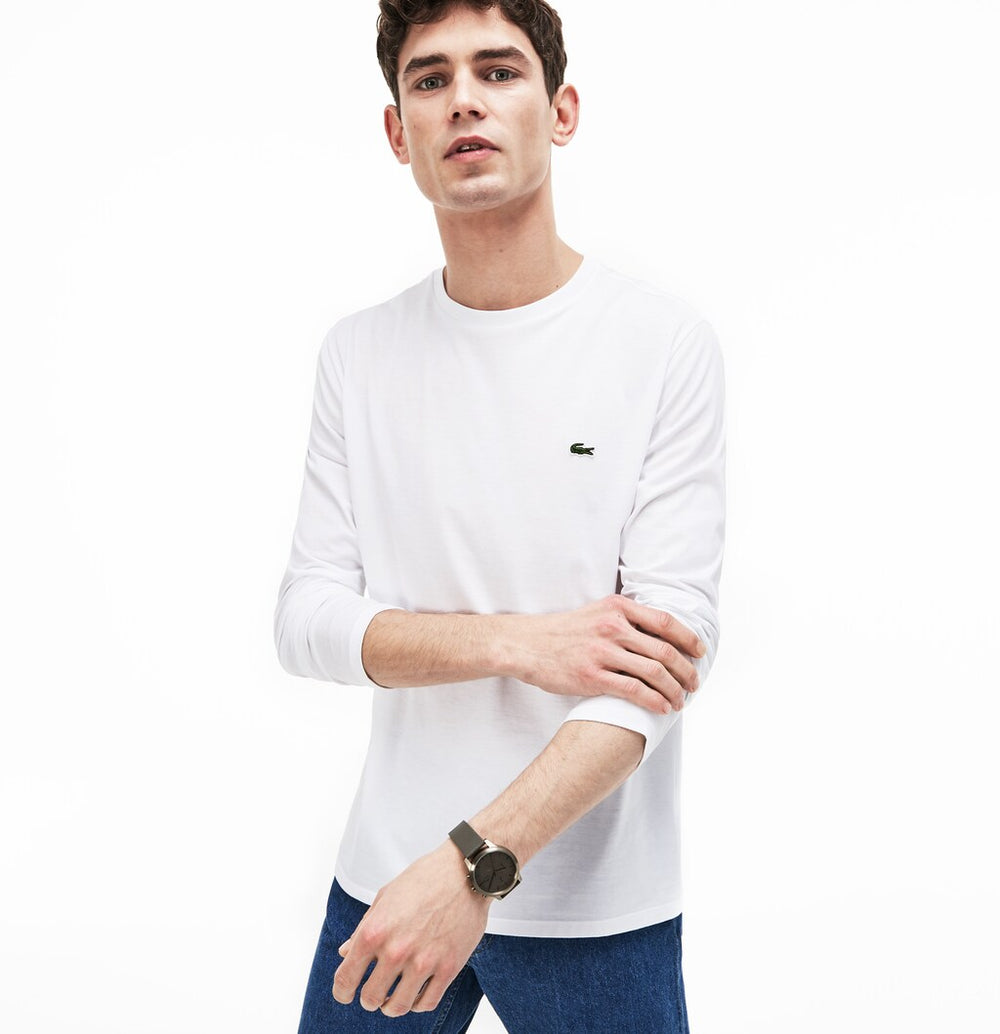 Crew Neck Pima Cotton Jersey T-shirt | Lacoste Mens