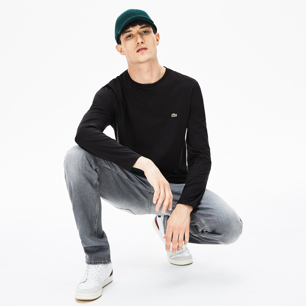 Crew Neck Pima Cotton Jersey T-shirt | Lacoste Mens