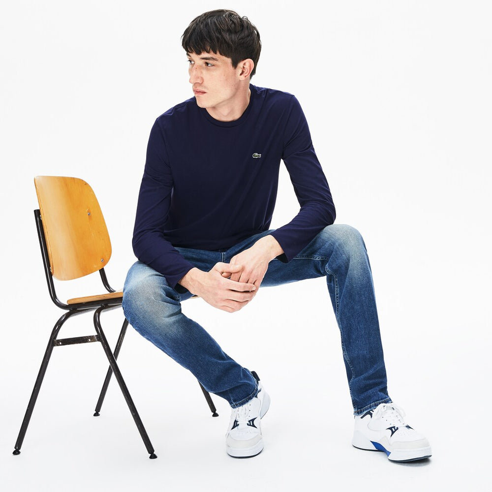 Crew Neck Pima Cotton Jersey T-shirt | Lacoste Mens
