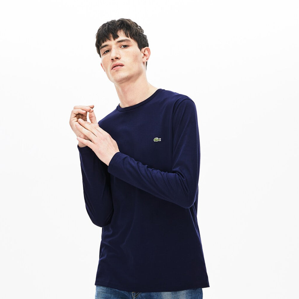 Crew Neck Pima Cotton Jersey T-shirt | Lacoste Mens