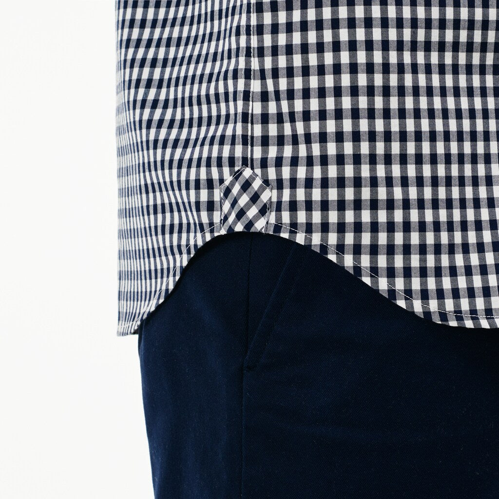Regular Fit Mini Check Poplin Shirt | Lacoste Mens