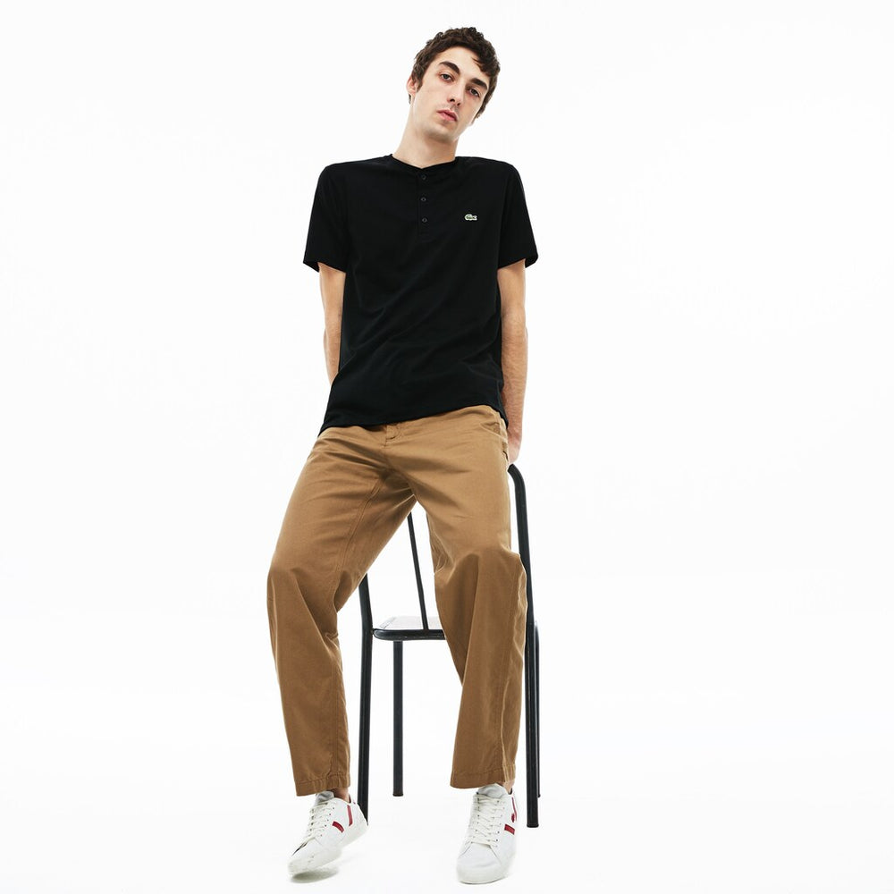 Regular Fit Pima Cotton Henley T-shirt | Lacoste Mens
