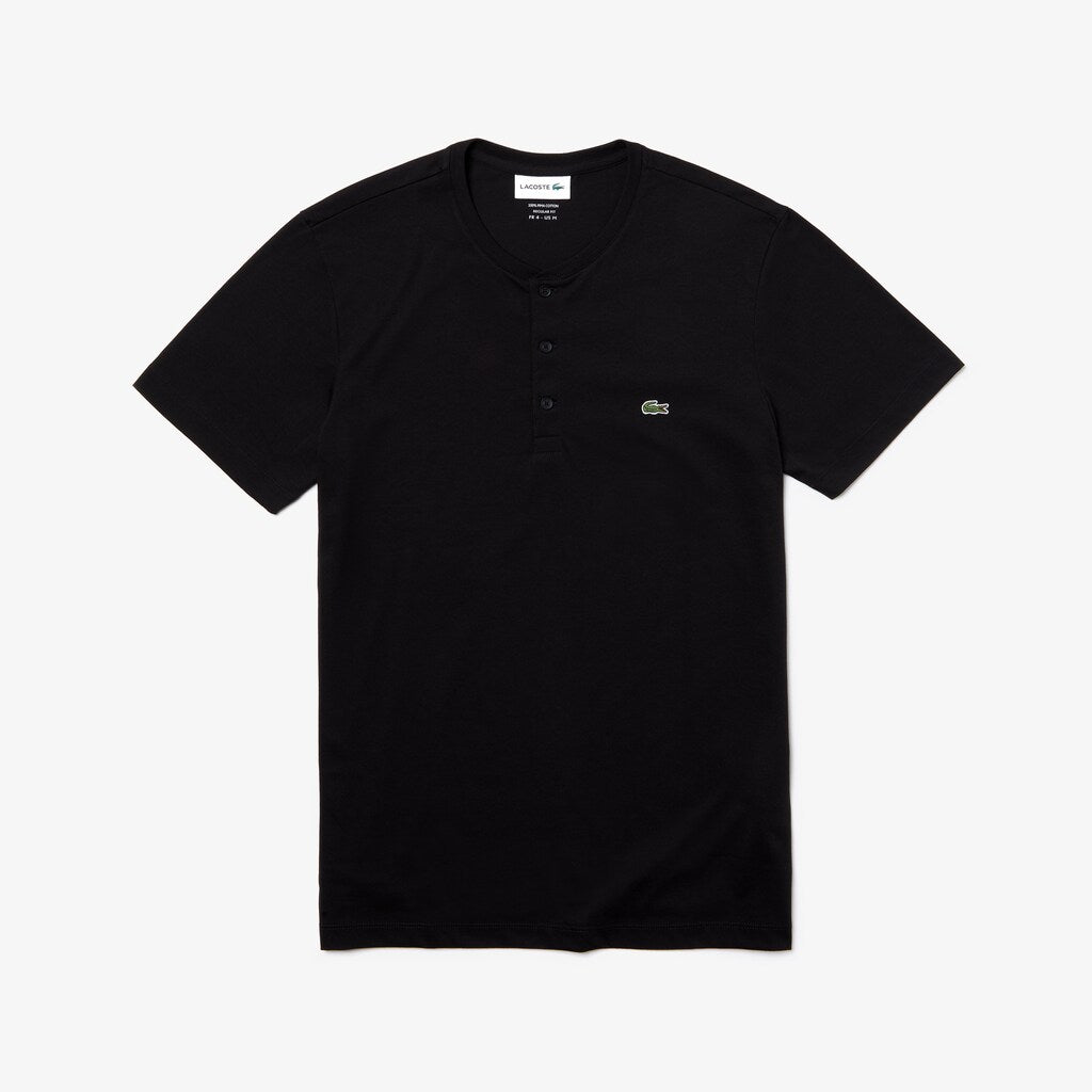 Regular Fit Pima Cotton Henley T-shirt | Lacoste Mens