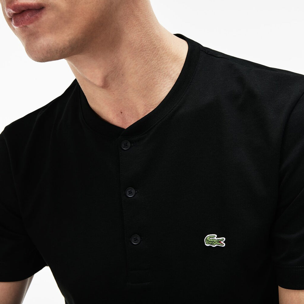Regular Fit Pima Cotton Henley T-shirt | Lacoste Mens