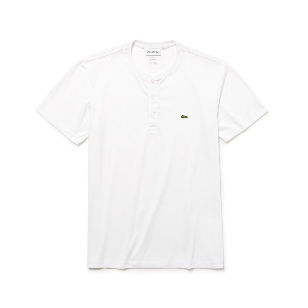 Regular Fit Pima Cotton Henley T-shirt | Lacoste Mens
