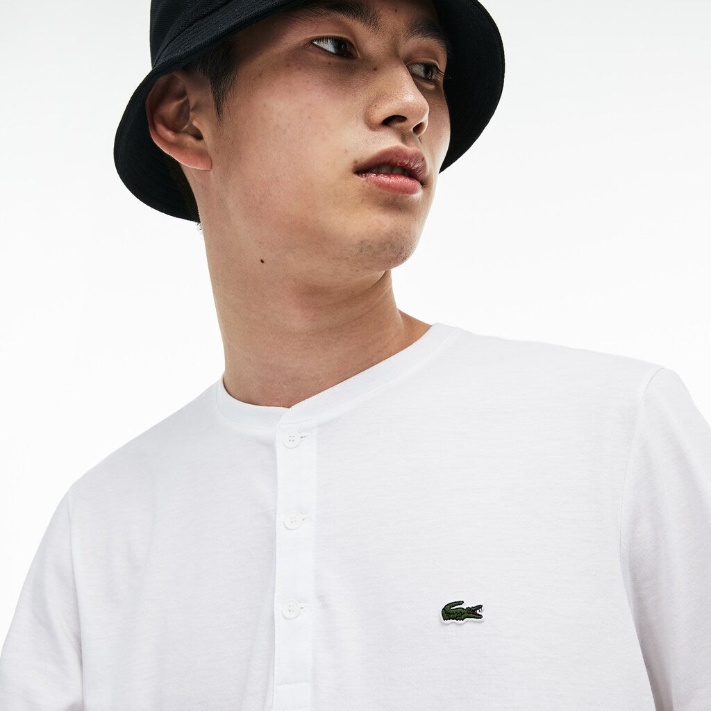 Regular Fit Pima Cotton Henley T-shirt | Lacoste Mens