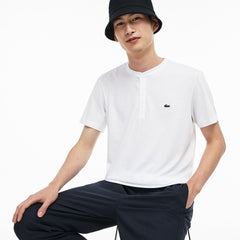 Regular Fit Pima Cotton Henley T-shirt | Lacoste Mens