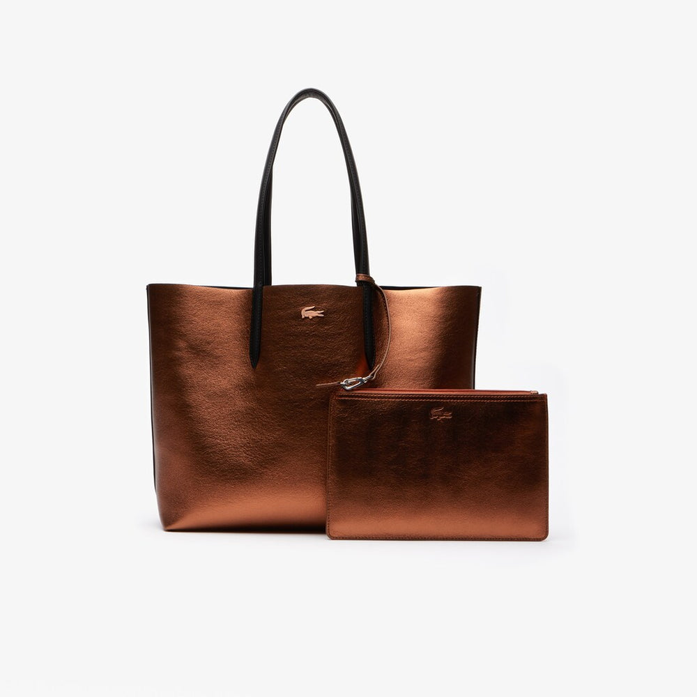Wo  Anna Reversible Matte And Iridescent Leather Tote | Lacoste Womens